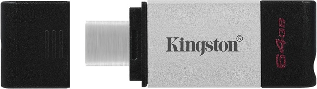 Bekijk afbeelding 1 van USB-C 3.2 FD 128GB Kingston DataTraveler 80